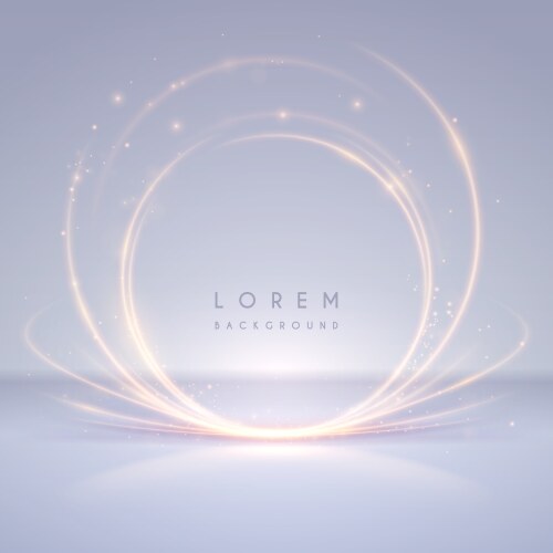 Magic light white ring background Royalty Free Vector Image