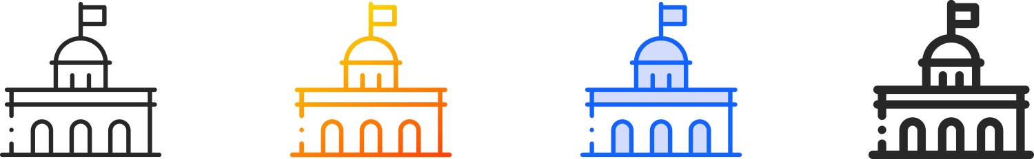 Brahma iconthin linear gradient blue stroke Vector Image