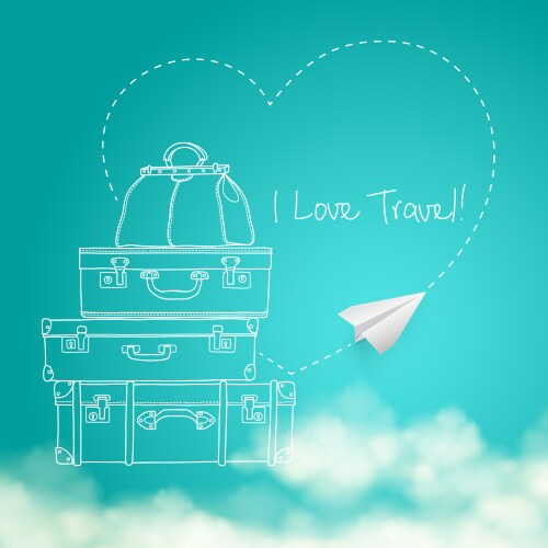 Paper Plane Travel Vector Image