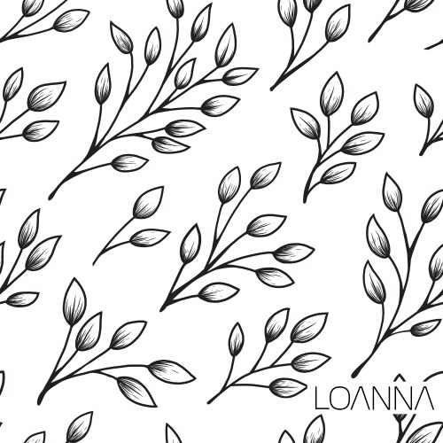 Seamless plant pattern Royalty Free Vector Image