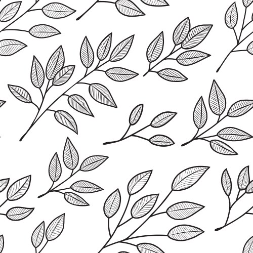 Seamless plant pattern Royalty Free Vector Image
