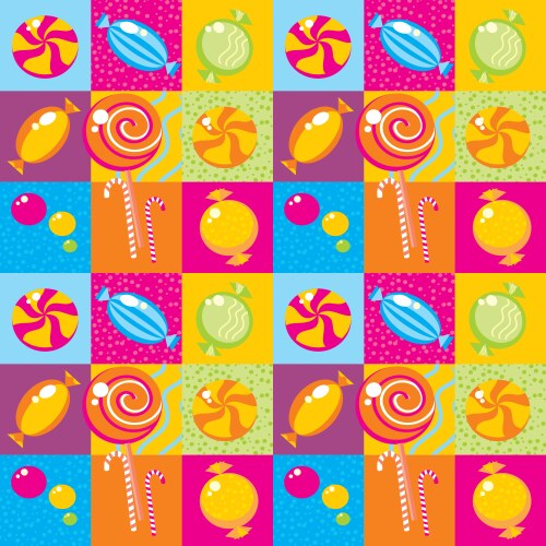 Seamless candy background Royalty Free Vector Image