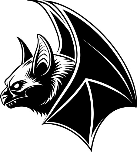 Black bat design Royalty Free Vector Image - VectorStock