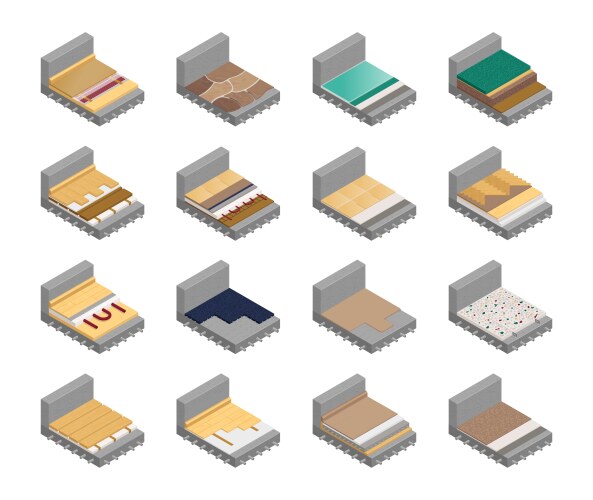 floor layers set vector