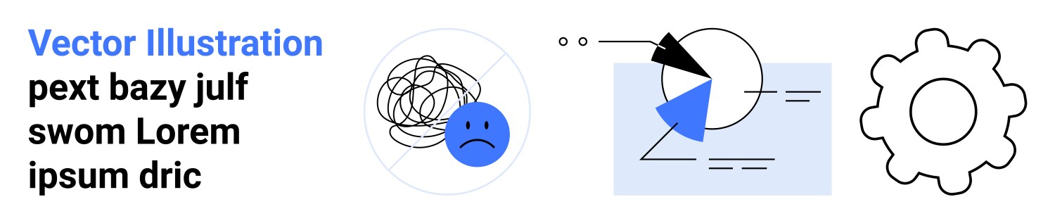 Abstract visualization of problem-solving process vector image