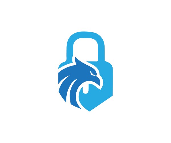 Security logo design with shield and lock key Vector Image