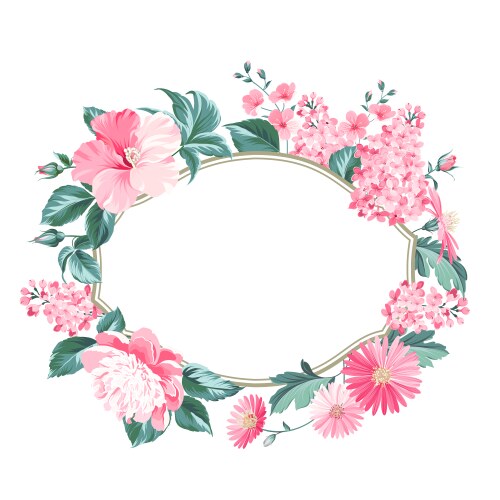 Vintage flower frame Royalty Free Vector Image