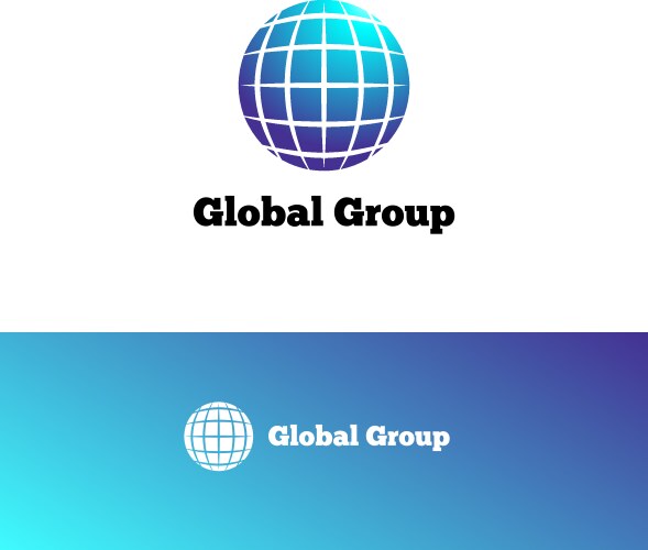 Modern Gradient Globe Logo – Royalty-Free Vector | VectorStock