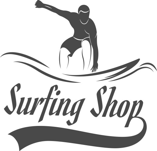 Retro Surfing Logotype Vector Image