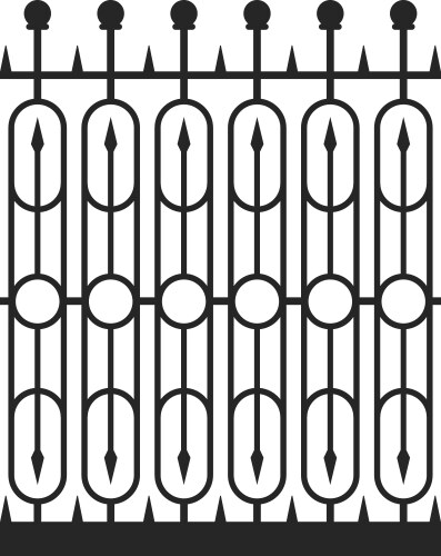 ornate fence vintage architectural lattice vector image