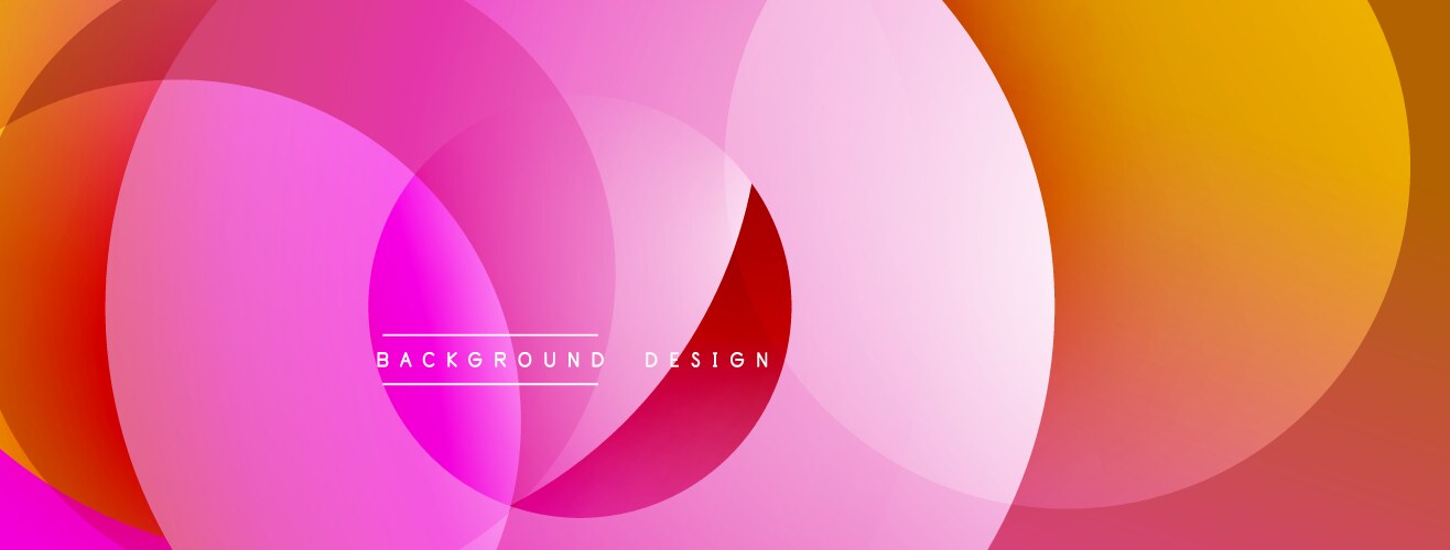 Abstract colorful circles overlap creating vector image