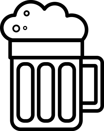 Beer mug simple icon Vector Image