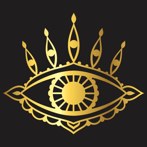 Eyes esoteric art yoga logo Vector Image