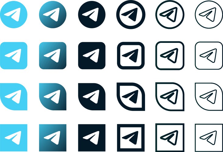 telegram icons vector image