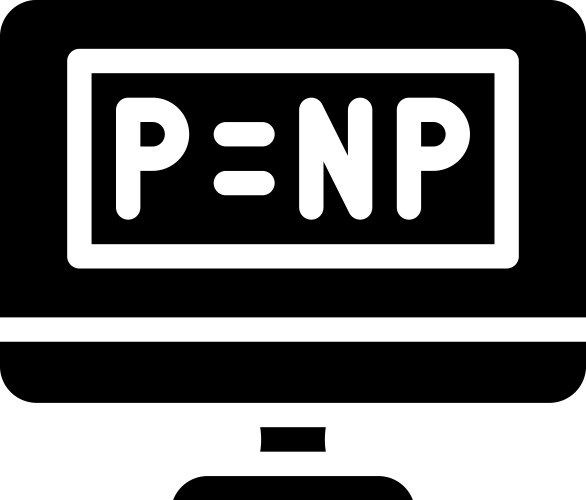 P vs np unsolved problem in computer science glyph vector image