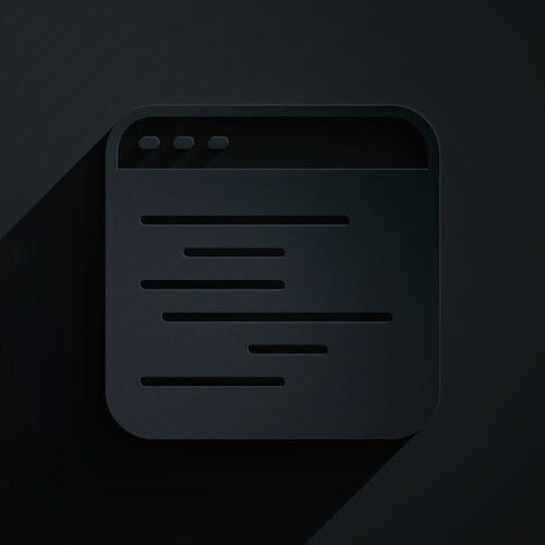 Paper cut software web developer programming code vector image
