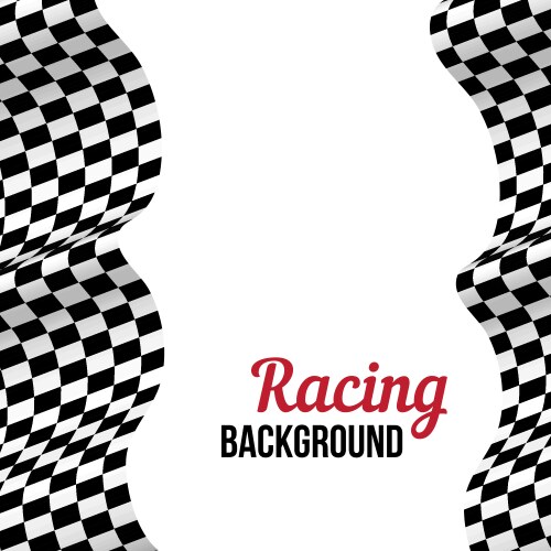 Waving flag checkered Royalty Free Vector Image