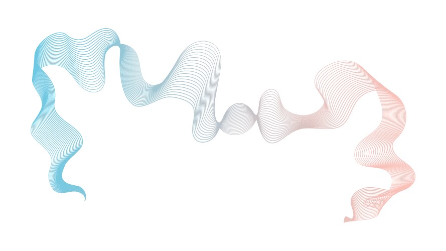 Abstract backdrop with wave gradient lines vector image