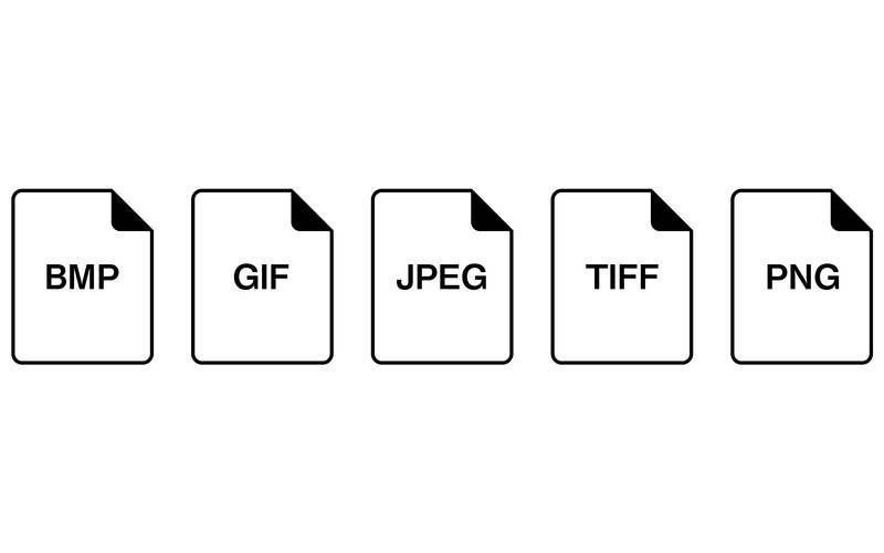 Simple icon set in file format vector image