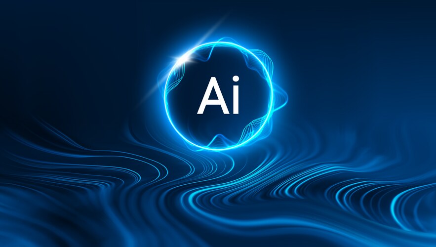 Ai background abstract data digital tech science vector image