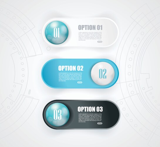 Minimal timeline web buttons or option line design vector image
