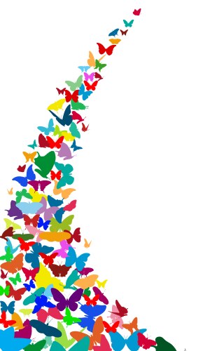 Butterflies border frame Royalty Free Vector Image