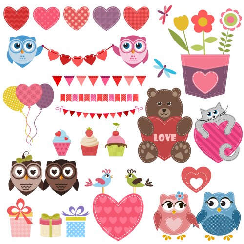 Love set Royalty Free Vector Image - VectorStock