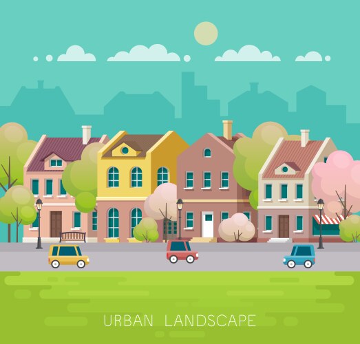 Urban cityscape Royalty Free Vector Image - VectorStock