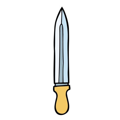 Cartoon Dagger Vector Image