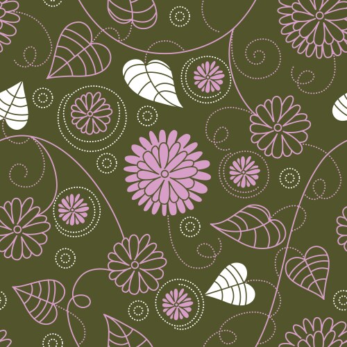 Floral seamless background Royalty Free Vector Image