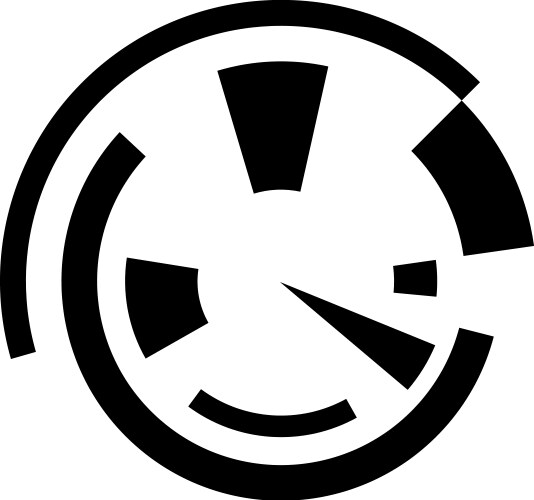 Geometric circle sci-fi high-tech ui circular vector image