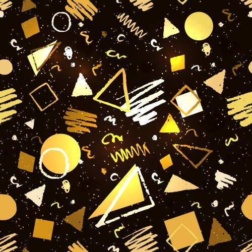Gold and black geometric pattern Vector Image