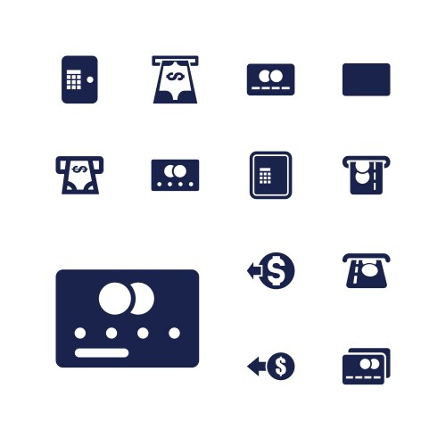 7 debit icons Royalty Free Vector Image - VectorStock