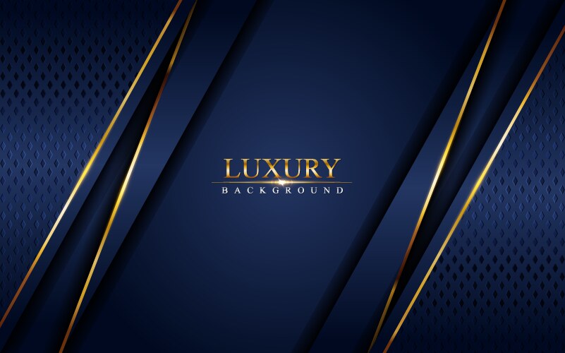 Luxury blue and golden lines background design Vector Image
