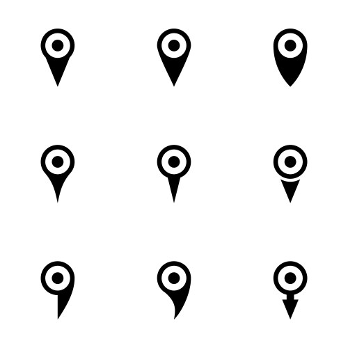 Pointer Icon Set - Navigation vector image