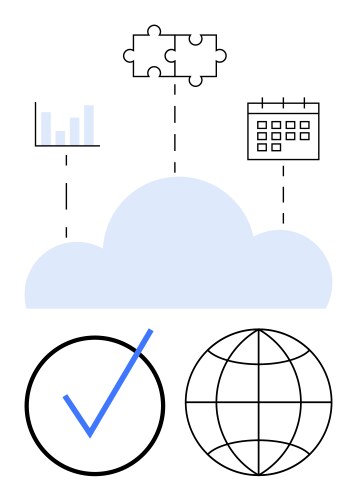 Cloud-based integration for analytics scheduling vector image