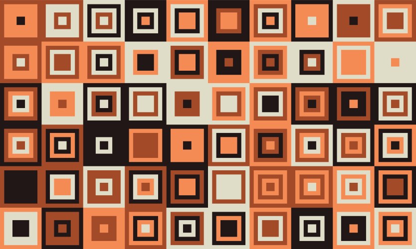 Abstract geometric pattern of nested squares vector image