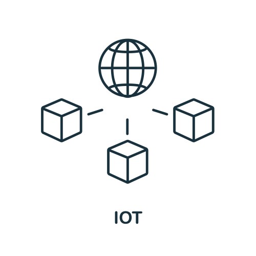 Iot icon line element from internet technology vector image