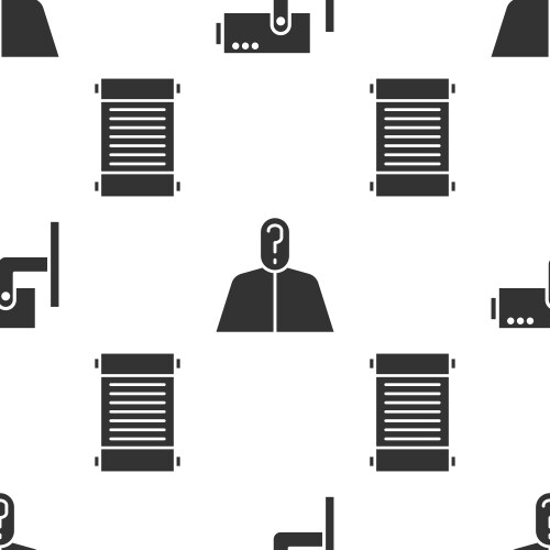 Set security camera anonymous with question mark vector image