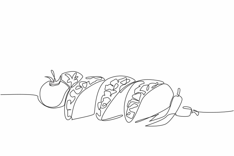 Continuous one line drawing 3 raspberry popovers – Royalty-Free Vector ...
