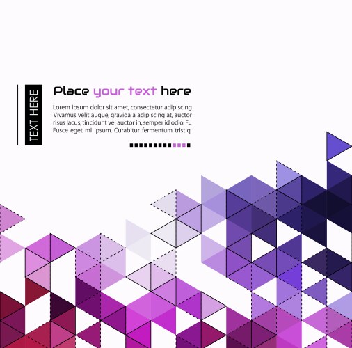 Abstract technology background with color triangle vector image