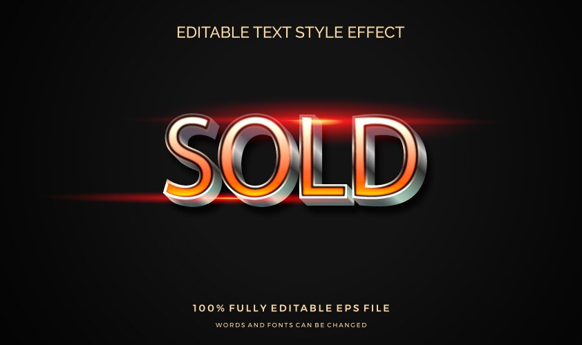 Modern editable text style effect gradient color vector image