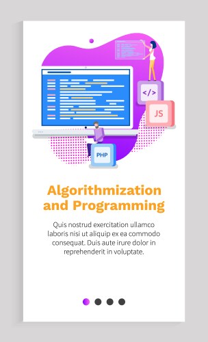 Programming innovation scripts and laptop vector image