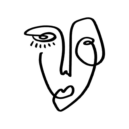 Continuous Line Abstract Face Vector Images (over 9,100)