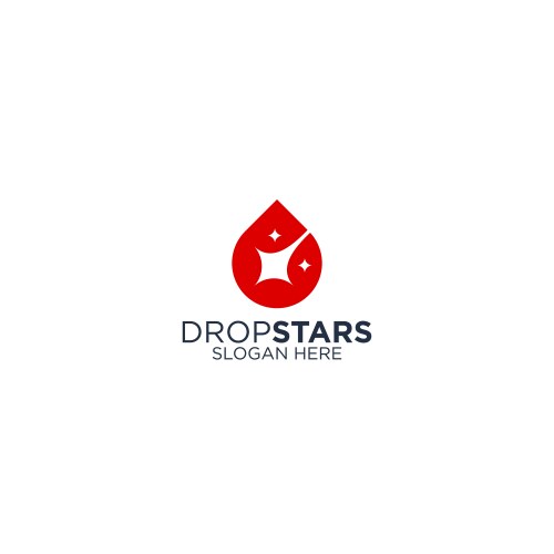 drop star logo design template vector image