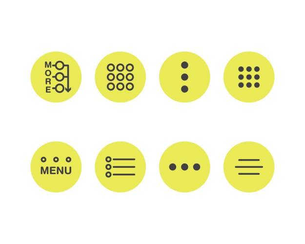 Hamburger menu icon buttons for website ui vektorbild