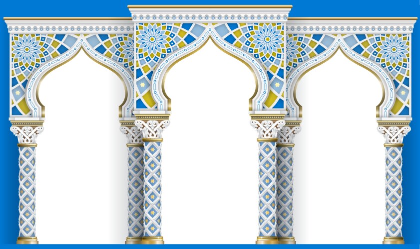 Intricate Mosaic Arch Vector Image