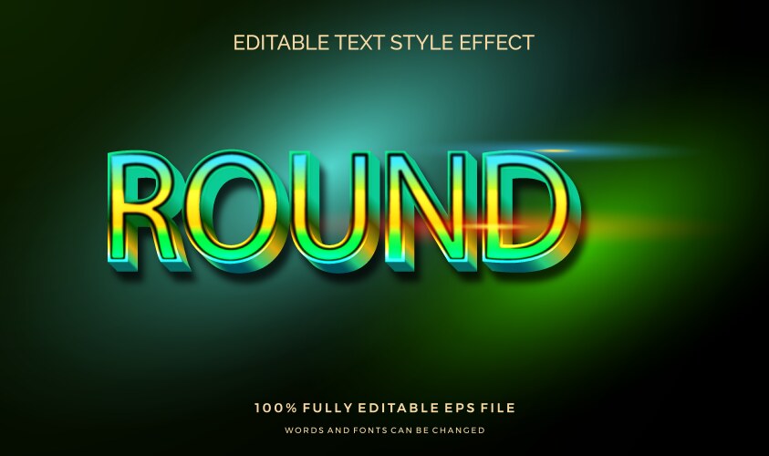 Modern editable text style effect gradient color vector image