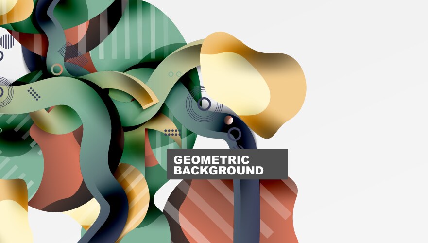 Vibrant abstract background overlapping shapes vector image