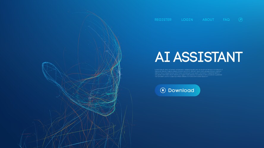 Ai robot background tech bot technology chatbot vector image